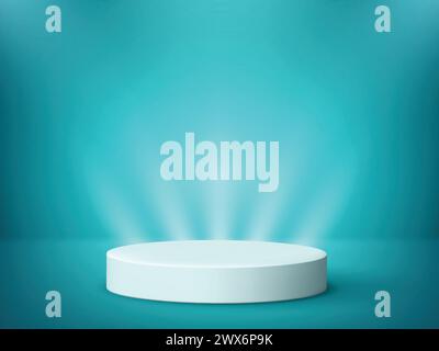 Blank 3d Pedestal Stand for Product Display Stock Vector