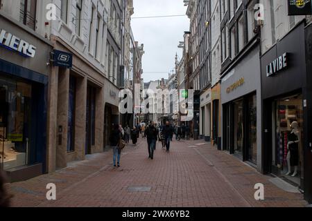 View On The Kalverstraat Street At Amsterdam The Netherlands 21-3-2024 Stock Photo