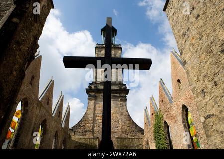 Ruin of Aegidien Church, Aegidienkirche, destroyed by a bomb raid in 1943, Hanover, Lower Saxony, Germany, Europe Stock Photo