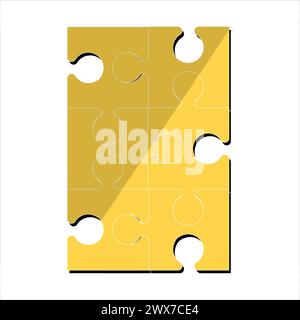 Colorful puzzle jigsaw icon vector Flat design template vector illustration. Eps 10. Geometric Puzzle Pieces. Infographic Base In Retro Colors Stock Vector