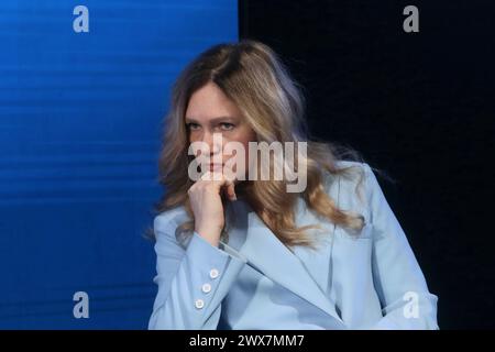 Non Exclusive: KYIV, UKRAINE - MARCH 27, 2024 - Head of the Department of Communications and Information Policy of the NACP Olena Konoplia attends the Stock Photo