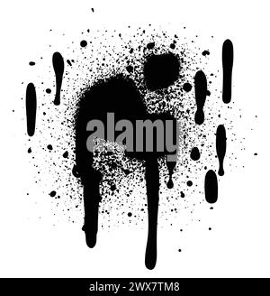 Spray Paint Abstract Vector Elements isolated on White Background. Lines and Drips Set. Street style. Stock Vector
