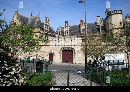France, Ile-de-France region, 5th arrondissement, rue du Sommerard, the Musée de Cluny. 21 March 2029 Stock Photo