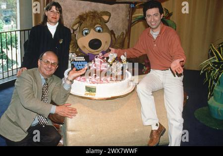 French Actor Luq Hamet With The Mascot From The Children's Tv Programme 