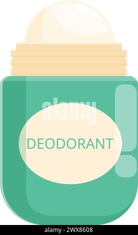 Aloe vera roll on deodorant icon cartoon vector. Skin beauty care. Female cosmetics Stock Vector