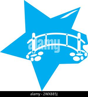 Bridge icon logo, vector design illustration Stock Vector