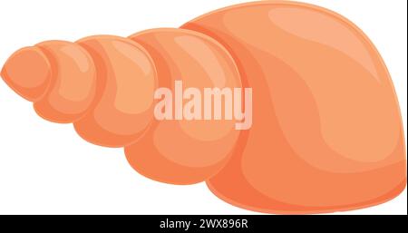 Brown spiral conch icon cartoon vector. Sea new shell. Ocean animal ...