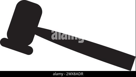 Hammer icon logo, vector design illustration Stock Vector