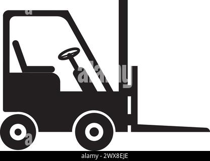 forklift icon vector illustrstion symbol design Stock Vector