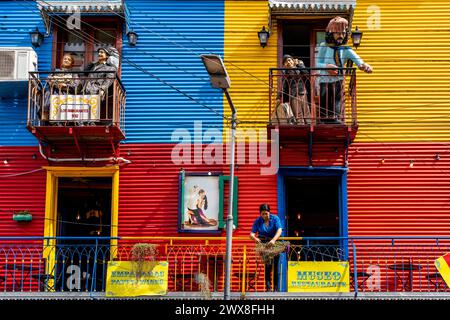A Colourful Cafe In The La Boca District of Buenos Aires, Argentina. Stock Photo