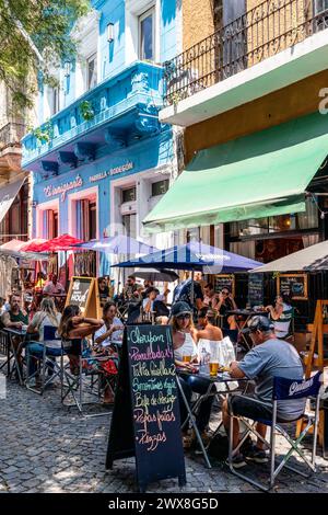 Cafe/Restaurant, Plaza Dorrego, Buenos Aires, Argentina. Stock Photo