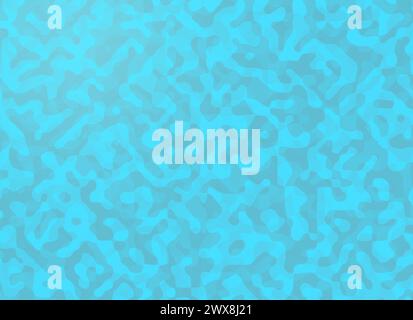 Abstract and chaotic blue and turquoise layered shapes and patterns. Abstract high resolution full frame colorful background with copy space. Stock Photo