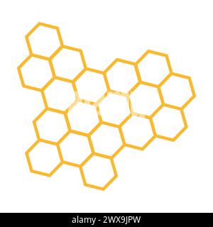 a honeycomb icon on a white background. the design is in a flat style. Vector illustration. Stock Vector