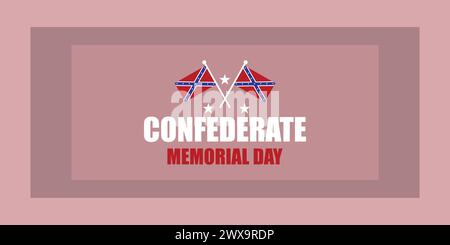 Confederate Memorial Day Stock Vector