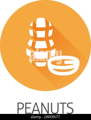 Peanut shell icon. Simple illustration of peanut shell vector icon for ...