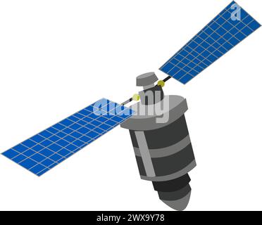 Space station vector icon isolated on white Stock Vector