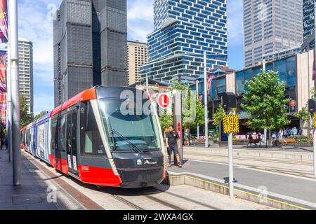 Circular Quay Light Rail Station, Alfred Street, Sydney New South Wales, Australia Stock Photo