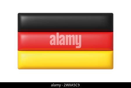 3d germany flag for concept design. Vector design background Stock Vector