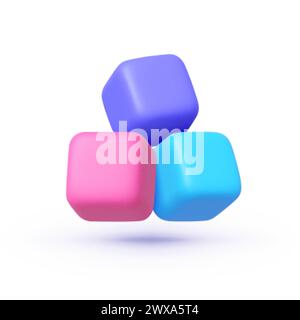 Cube 3d, great design for any purposes. Vector illustration Stock Vector