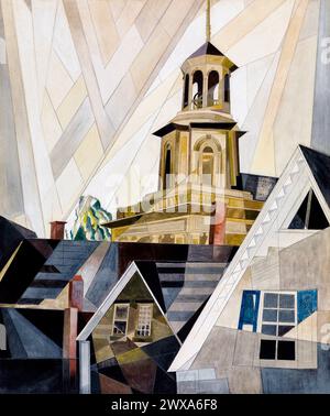 After Sir Christopher Wren painting in high resolution by Charles Demuth. Original from The MET Museum. Stock Photo
