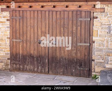 Detail from a Bulgarian Revival style house. Selective focus with shallow depth of field. Stock Photo