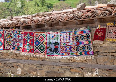 Detail from a Bulgarian Revival style house. Selective focus with shallow depth of field. Stock Photo