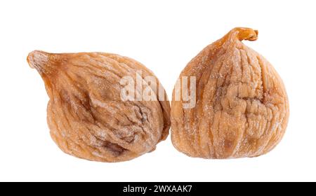 Dried figs fruit isolated on white background. Dried fruit snack Stock Photo
