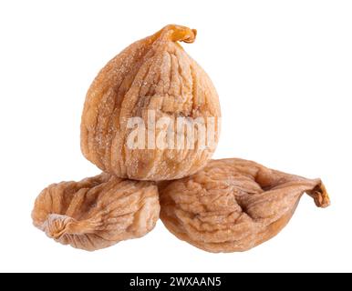 Dried figs fruit isolated on white background. Dried fruit snack Stock Photo