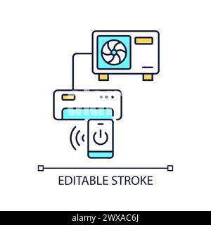 AC system RGB color icon Stock Vector