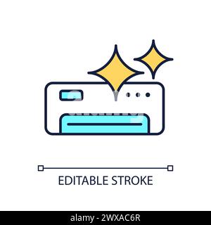 AC unit RGB color icon Stock Vector