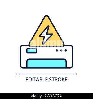 AC electrical device RGB color icon Stock Vector