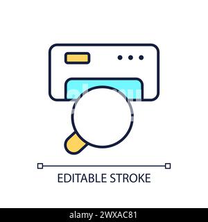AC inspection RGB color icon Stock Vector