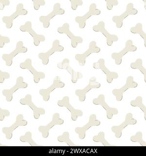 Simple seamless pattern with bones. For pet products design. Cartoon flat vector illustrations on white background Stock Vector