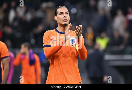 Football, international match, friendly match for Euro 2024, Deutsche Bank Park Frankfurt: Germany - Netherlands; Virgil Van Dijk (NED) Stock Photo