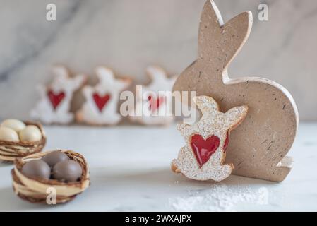Easter bunny sugar cookies Stock Photo