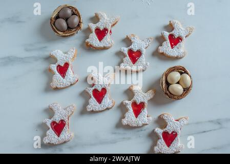 Easter bunny sugar cookies Stock Photo