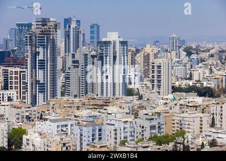 The Ramat Gan And Givatayim City Skyline, The Buildings of Ramat Gan And Givatayim,  Israel Stock Photo