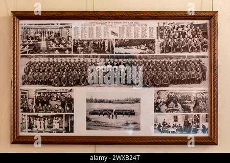 Photos of CCC company at Camp 815 with facilities and activities in Bandelier National Monument, New Mexico, USA Stock Photo