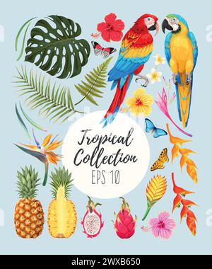 flamingo collection - vector Stock Vector Image & Art - Alamy