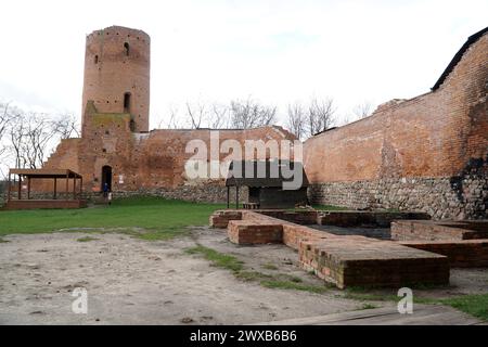 Czersk, Poland - March 24th, 2024 - Courtyard of Masovian Dukes Castle Stock Photo