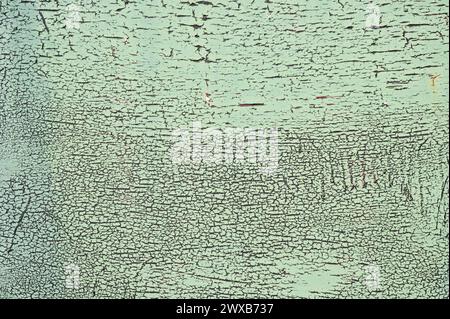 Abstract faded and cracked green painting Stock Photo