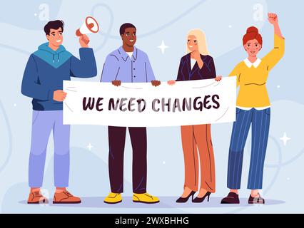 We need changes vector poster Stock Vector