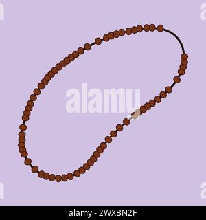 Islamic Prayer Beads Vector Illustration Islamic Prayer Counting Beads icon Stock Vector