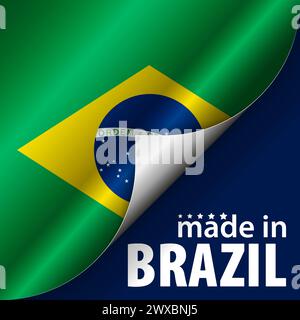 Made in Brazil graphic and label. Element of impact for the use you want to make of it. Stock Vector