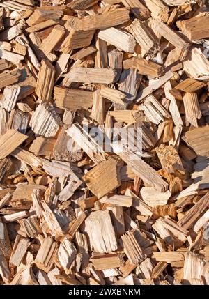 Wood chips in a close-up Stock Photo