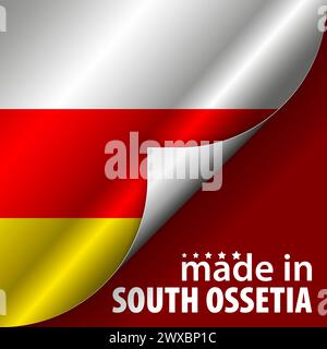 Made in South Ossetia graphic and label. Element of impact for the use you want to make of it. Stock Vector