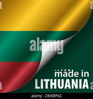 Made in Lithuania graphic and label. Element of impact for the use you want to make of it. Stock Vector