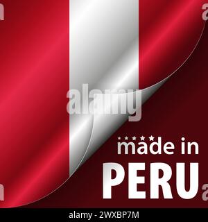 Made in Peru graphic and label. Element of impact for the use you want to make of it. Stock Vector