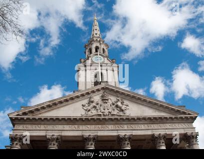 St Martin-in-the-Fields, Trafalgar Square, London, UK. St Martin-in-the-Fields is a Church of England parish church on Trafalgar Square. Stock Photo