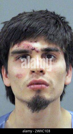 Rockford, United States. 29th Mar, 2024. Christian Soto has been charged with four counts of first-degree murder and seven counts of attempted murder following a stabbing and beating episode in Rockford, lll on Wednesday, March 27, 2024. Soto, 22, was arrested by the Rockford, Ill Police Department. Soto said he became paranoid after smoking marijuina containing an unknown narcotic.Photo by Winnebago County Sheriffs Department/UPI Credit: UPI/Alamy Live News Stock Photo